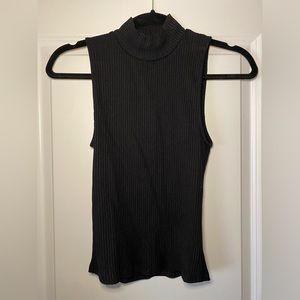 WILFRED by Aritzia Kerryn Mockneck Tank in Black size Medium